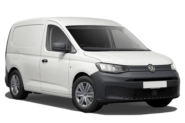 Vue latérale du fourgon VOLKSWAGEN CADDY V - 2021 – modèle utilitaire gris aménageable